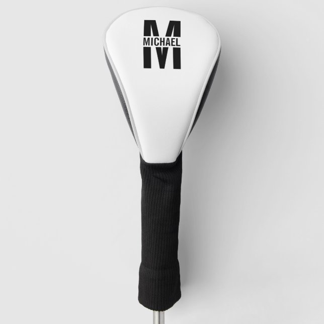 Personalized Monogram and Name Golf Head Cover (Front)