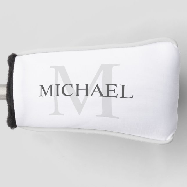 Personalized Monogram and Name Golf Head Cover (Front)