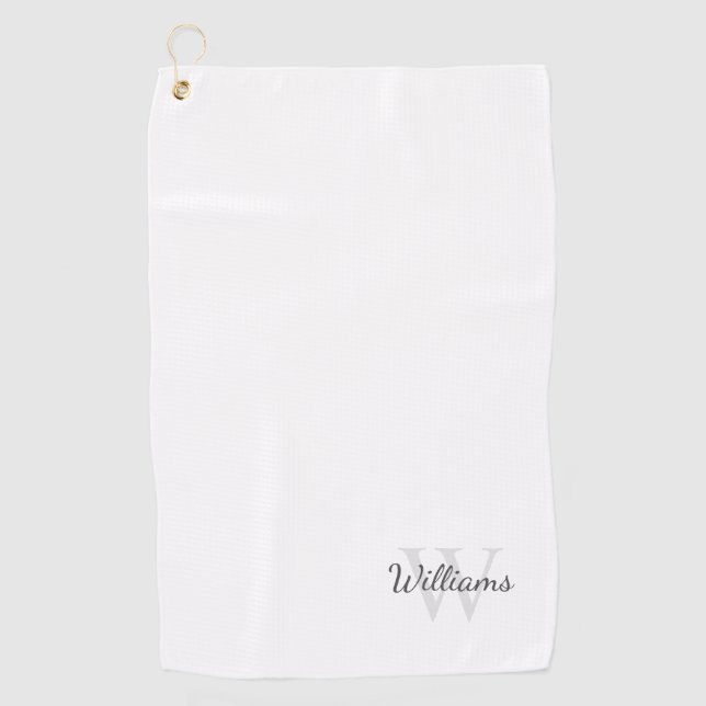 Personalized Monogram and Name Golf Towel (Front)