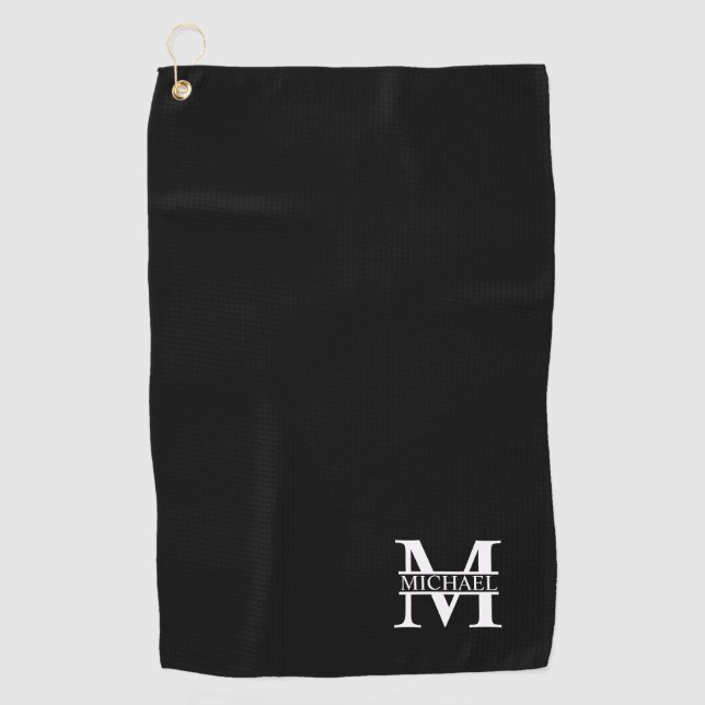 Personalized Monogram and Name Golf Towel (Front)