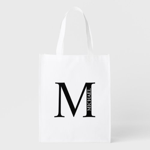 Personalized Monogram and Name Grocery Bag