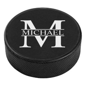 Personalized Monogram and Name Hockey Puck