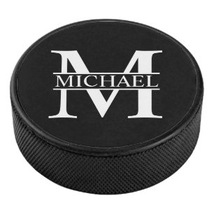 Personalized Monogram and Name Hockey Puck