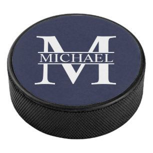 Personalized Monogram and Name Hockey Puck