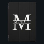 Personalized Monogram and Name iPad Pro Cover<br><div class="desc">Personalized Monogram and Name Gifts
featuring personalized monogram and name in classic serif font style.

Perfect as father's day gifts for dad,  gifts for grandfather,  husband and more.</div>
