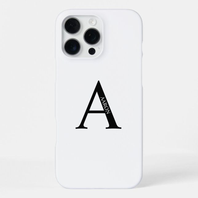 Personalized Monogram and Name iPhone Case (Back)
