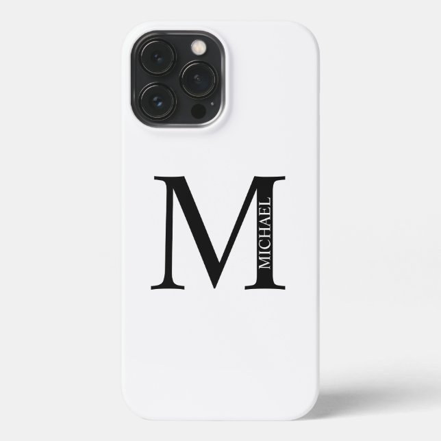 Personalized Monogram and Name iPhone Case (Back)