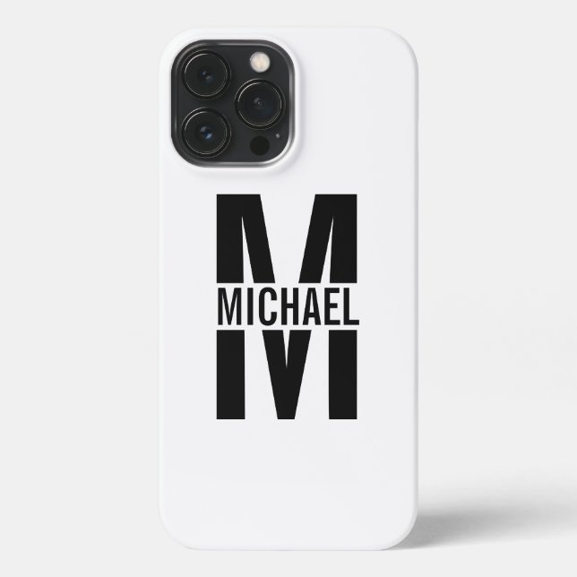 Personalized Monogram and Name iPhone Case (Back)