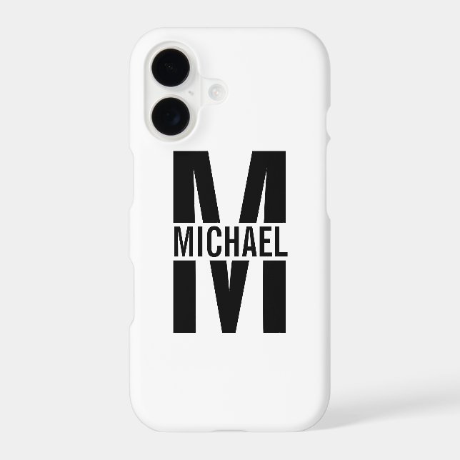 Personalized Monogram and Name iPhone Case (Back)