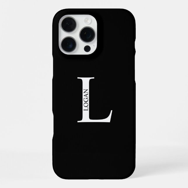 Personalized Monogram and Name iPhone Case (Back)