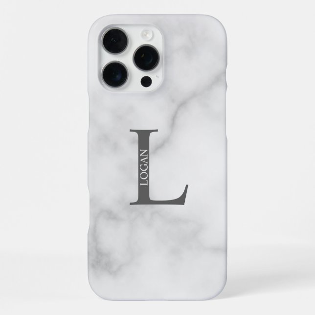 Personalized Monogram and Name iPhone Case (Back)