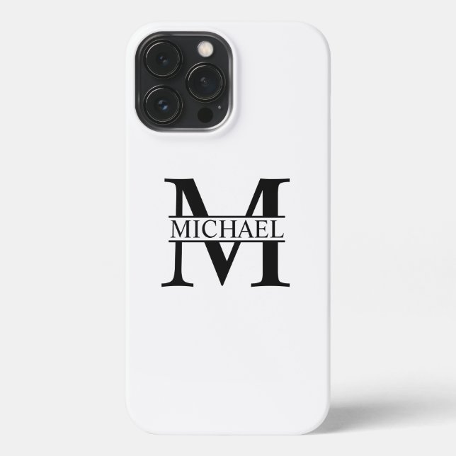Personalized Monogram and Name iPhone Case (Back)