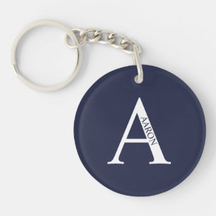 Personalized Monogram and Name Keychain