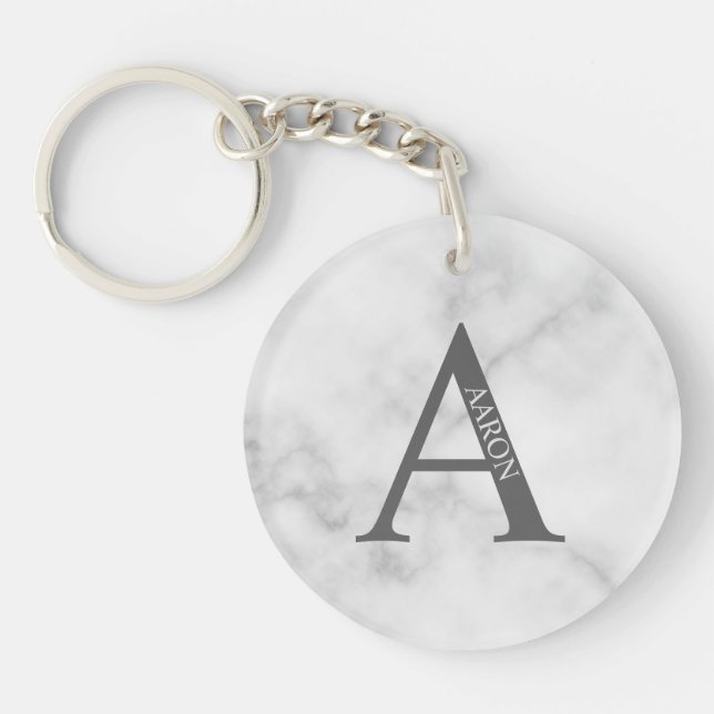Personalized Monogram and Name Keychain (Front)