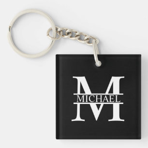 Personalized Monogram and Name Keychain