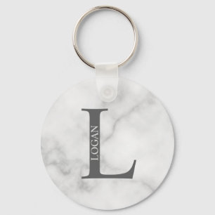 Personalized Monogram and Name Keychain