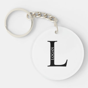 Personalized Monogram and Name Keychain