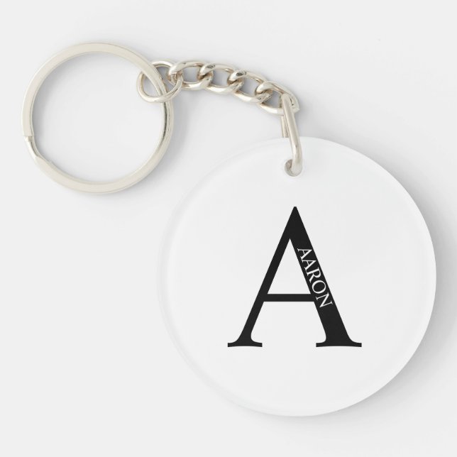 Personalized Monogram and Name Keychain (Front)