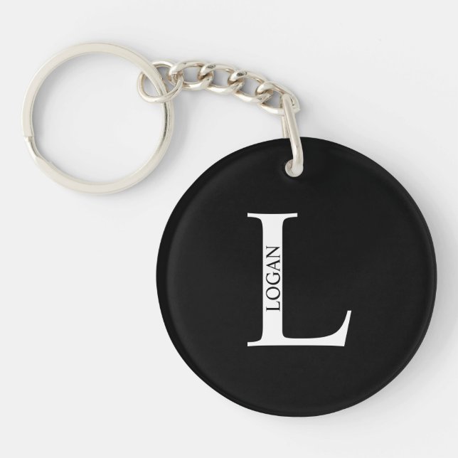 Personalized Monogram and Name Keychain (Front)