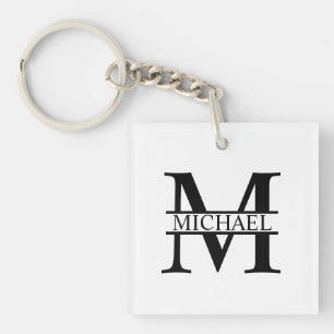 Personalized Monogram and Name Keychain