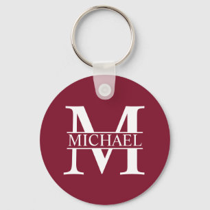Personalized Monogram and Name Keychain