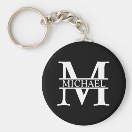 Personalized Monogram and Name Keychain