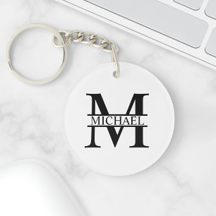 Personalized Monogram and Name Keychain