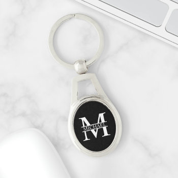 Personalized Monogram And Name Keychain by manadesignco at Zazzle