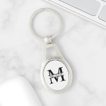 Personalized Monogram and Name Keychain<br><div class="desc">Personalized Monogram and Name Gifts
featuring personalized monogram and name in classic serif font style.

Perfect as father's day gifts for dad,  gifts for grandfather,  husband,  groom,  best man,  groomsmen and more.</div>