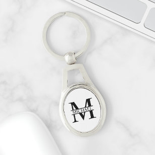 Personalized Monogram and Name Keychain