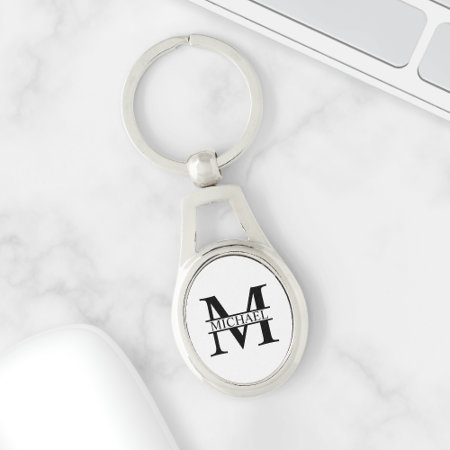Personalized Monogram And Name Keychain