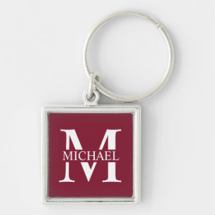 Personalized Monogram and Name Keychain