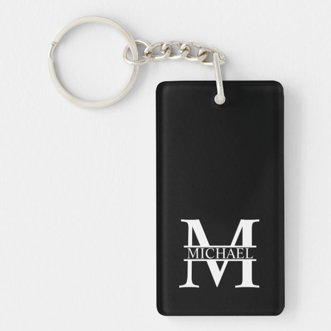 Personalized Monogram and Name Keychain (Front)