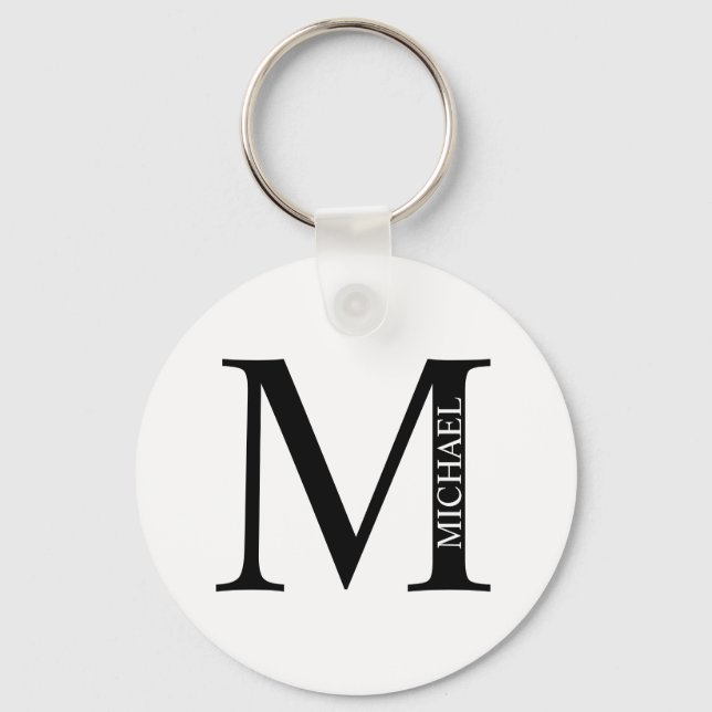 Personalized Monogram and Name Keychain (Front)