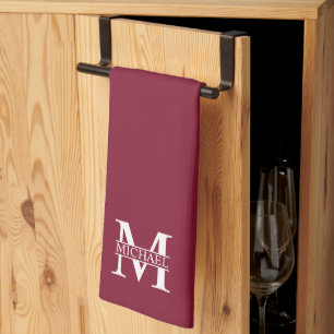 Personalized Monogram and Name Kitchen Towel