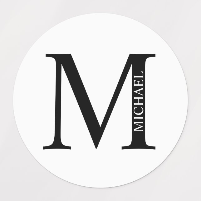 Personalized Monogram and Name Labels (Design 1)