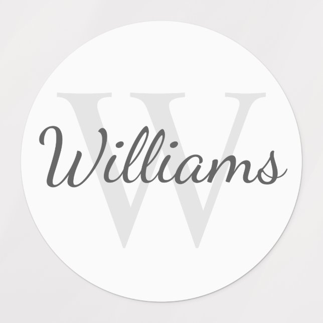 Personalized Monogram and Name Labels (Design 1)