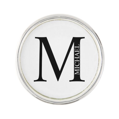 Personalized Monogram and Name Lapel Pin