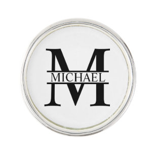 Personalized Monogram and Name Lapel Pin