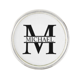 ExoticMerchantCrafts Custom Name Lapel Pins, Personalized Initial Lapel Pin Jewelry, Groomsmen Gift, Groom Gift from Bride, Men's Lapel Pins, Wedding Lapel Pin