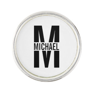 Personalized Monogram and Name Lapel Pin