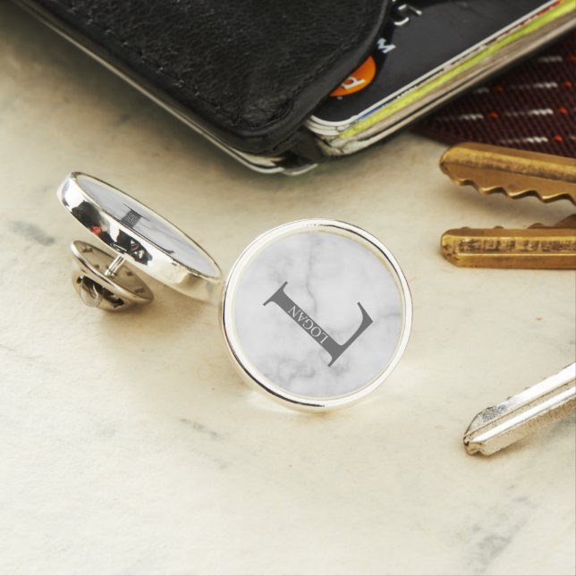 Personalized Monogram and Name Lapel Pin (In Situ)