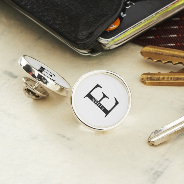 Personalized Monogram and Name Lapel Pin (In Situ)
