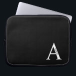 Personalized Monogram and Name Laptop Sleeve<br><div class="desc">Personalized Monogram and Name Gifts
featuring personalized monogram and name in classic serif font style.</div>
