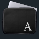 Personalized Monogram and Name Laptop Sleeve<br><div class="desc">Personalized Monogram and Name Gifts
featuring personalized monogram and name in classic serif font style.</div>