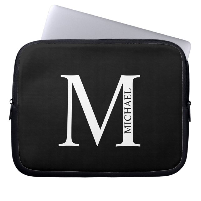 Personalized Monogram and Name Laptop Sleeve (Front)