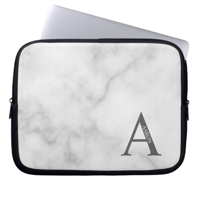 Personalized Monogram and Name Laptop Sleeve (Front)