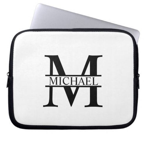 Personalized Monogram and Name Laptop Sleeve