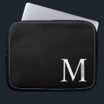Personalized Monogram and Name Laptop Sleeve<br><div class="desc">Personalized Monogram and Name Gifts
featuring personalized monogram and name in classic serif font style.</div>