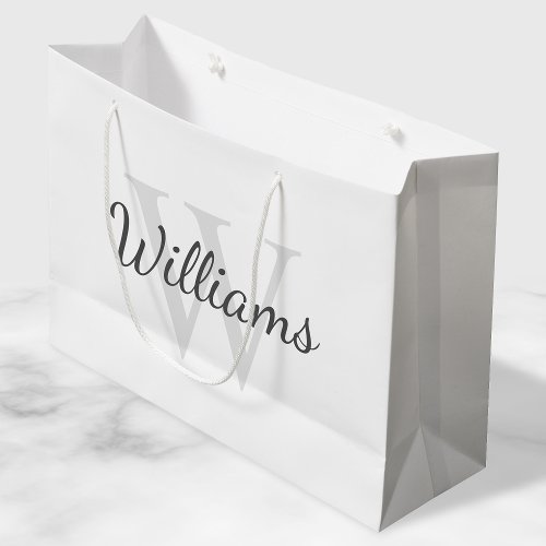 Personalized Monogram and Name Large Gift Bag